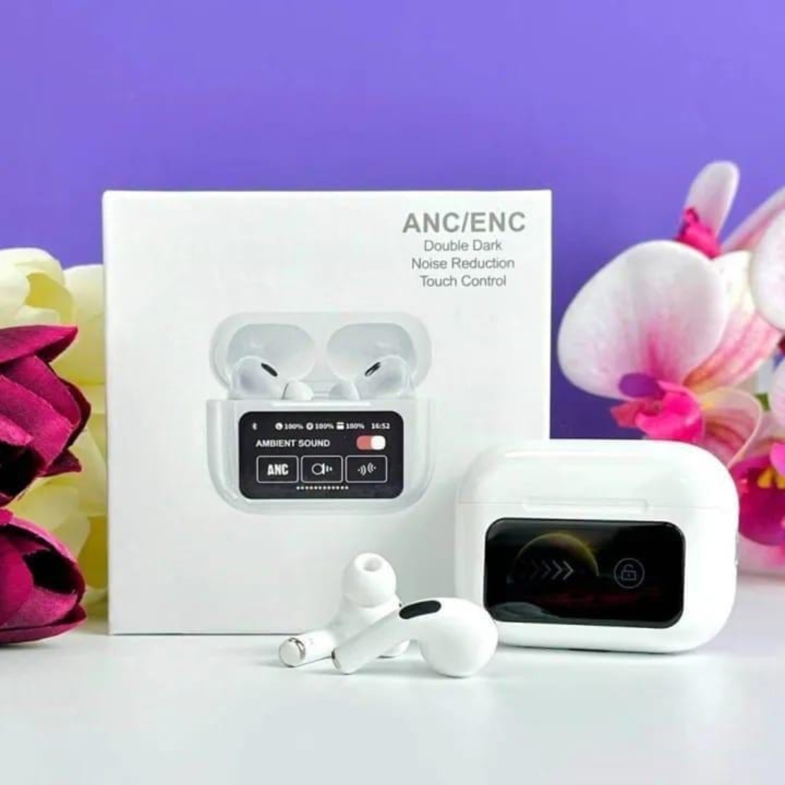 ANC/ENC Smart Screen Wireless Earbuds (Touch Control) - Image 4