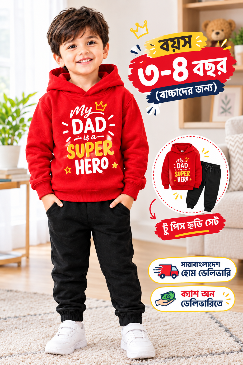 Kids Matching Hoodie Set